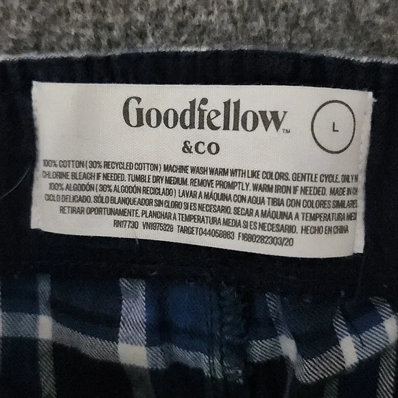 [Goodfellow] Hi Rise Blue Plaid Drawstring Pajamas - Size XL - Picture 8 of 8